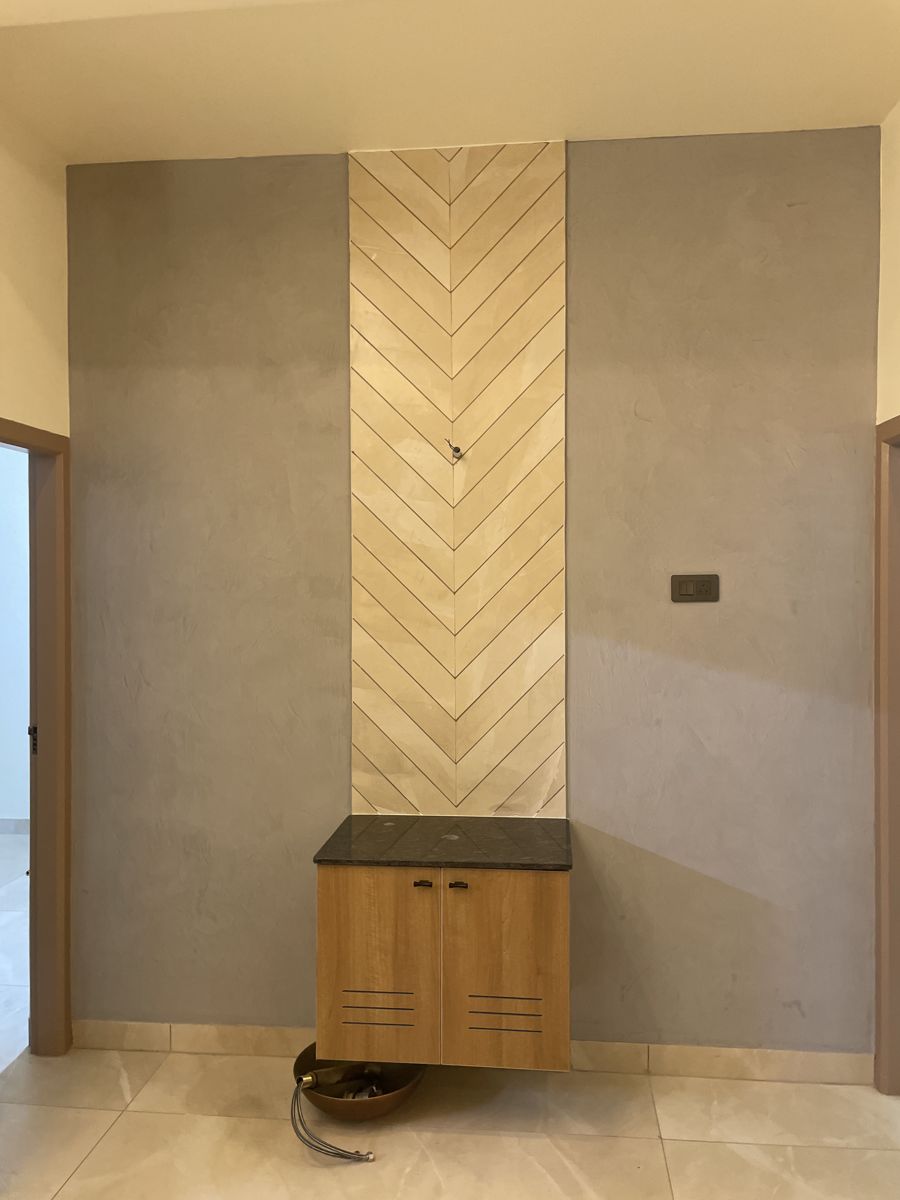 Dark accent media wall suited to a boardroom or presentation area, Chennai