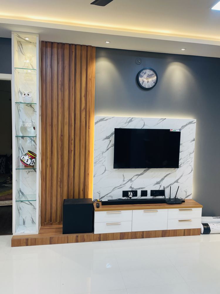 Interior design detail from Daniel's Home Interiors in Nanganallur by Dreamcraft Interiors