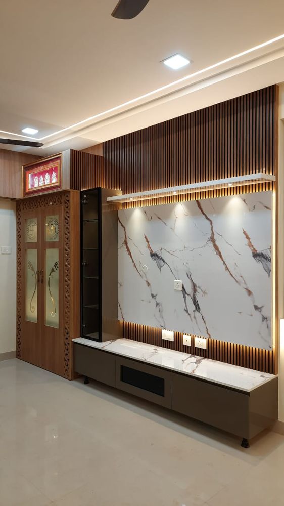 Interior design detail from Rajesh's Premium Residence in Nanganallur by Dreamcraft Interiors