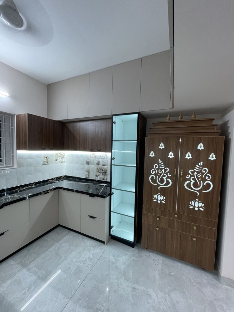 Interior design detail from Rajesh's Premium Residence in Nanganallur by Dreamcraft Interiors