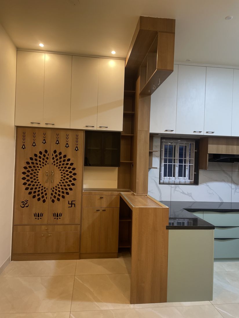 Interior design detail from Ravi's Full Home Interiors in Nanganallur by Dreamcraft Interiors